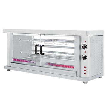 Kippengrill | 2 Spitten | Voor ca. 10 kippen | 400V |, Verzenden