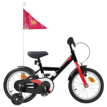 vidaXL Kinderfiets 14 Inch voor 3-5 jaar oud Zwart, Verzenden