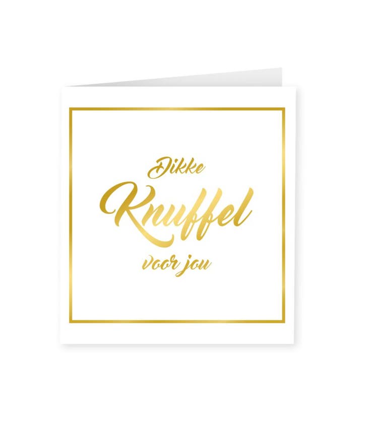 Kaart Dikke Knuffel Goud Wit 15cm, Hobby & Loisirs créatifs, Articles de fête, Envoi