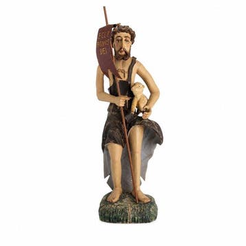 sculptuur, Ecce Agnus Dei - 60 cm - Hout