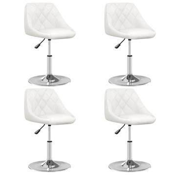 vidaXL Eetkamerstoelen 4 st kunstleer wit, Verzenden, Nieuw