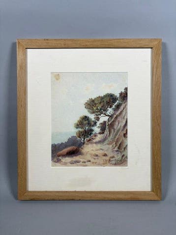 Théodore Saulgeot, circa 1910 - Paysage méditerranéen, Antiek en Kunst