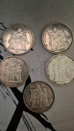 France. 10 Francs 1970 Hercule (lot de 5 monnaies en argent)