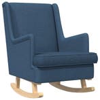 vidaXL Schommelstoel Blauw 62 x 80 x 85 cm Stof, Verzenden