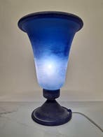 Lampe de table - Verre - lampe dart scavo bleu cobalt