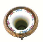 Vase - Porcelaine, Bronze - Émail peint à la main de 40 cm, Antiek en Kunst