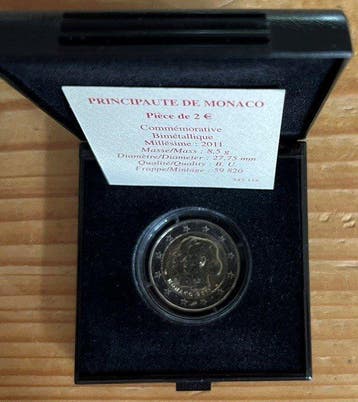 Monaco. 2 Euro 2011 Mariage Princier (Zonder minimumprijs)