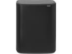 Brabantia Bo Touch Bin - Prullenbak - 60 liter - Matt Black, Huis en Inrichting, Verzenden, Zo goed als nieuw