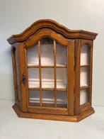 Vitrine - Vintage Houten Vitrinekast met Glazen Deurtjes -, Antiek en Kunst