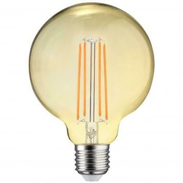 LED Filament lamp 6,5W Globe Amber 125mm Dimbaar Warm wit, Verzenden
