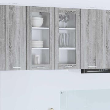 vidaXL Hangkast met opslag Grijs Sonoma 40 x 31 x 80 cm, Verzenden, Nieuw