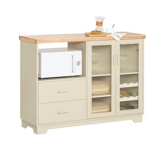2dekans | SoBuy Buffetkast Met Laden – 120 x 40 x 90 cm &, Doe-het-zelf en Bouw, Hout en Planken, Ophalen of Verzenden