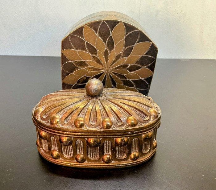 Doos - Messing, Metaal, Brons, Antiek en Kunst, Curiosa en Brocante