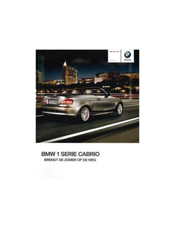 2009 BMW 1 SERIE CABRIOLET BROCHURE DUTCH
