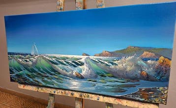 Ihor Tormin (1960) - Sun surf, Antiek en Kunst, Kunst | Schilderijen | Modern