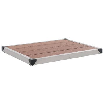 vidaXL Buitendouchebak 80x62 cm HKC roestvrij staal bruin, Verzenden, Nieuw