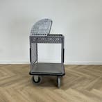 multifunctionele magazijnkar met 2 zwenkwielen, grijs