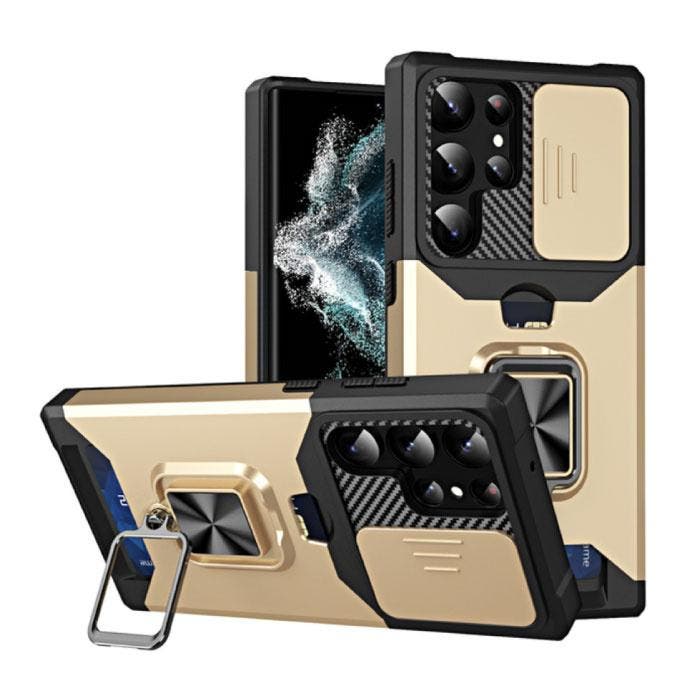 Samsung Galaxy A34 - Card Slot Hoesje met Kickstand en, Télécoms, Téléphonie mobile | Housses, Coques & Façades | Samsung, Envoi