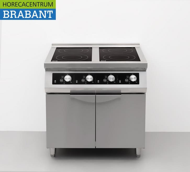 HCB RVS Plaque à induction 4 brûleurs 17 kW 400V 80 cm, Zakelijke goederen, Horeca | Overige, Verzenden