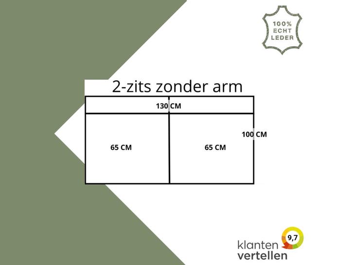 Leren elementenbank Flow - element 2 zits zonder arm, Antiek en Kunst, Antiek | Meubels | Stoelen en Sofa's, Ophalen of Verzenden