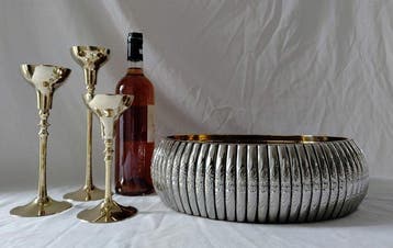 Jardinière (4) - Een jardinière en een set vintage