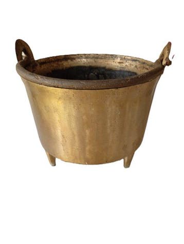 Pot - Verguld brons, Antiek en Kunst