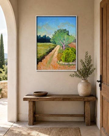 École espagnole (XX) - Chemin dans la campagne - NO RESERVE