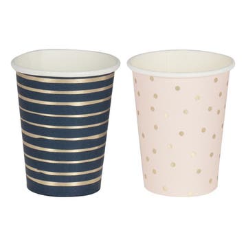 Gender Reveal Bekers 13,5cm 8st, Verzenden