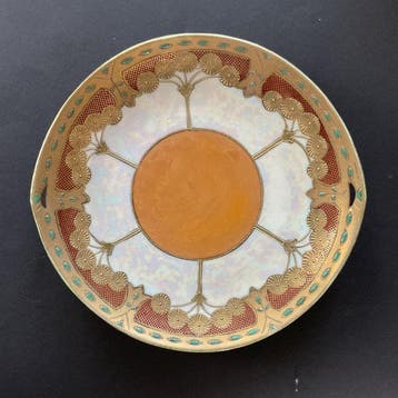 Schotel - Japanese Art Deco Lustreware Charger with Gilt