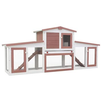 Konijnenhok 204cm | Retour Deal | Sla nu toe!, Dieren en Toebehoren, 110 cm of meer, Verzenden, 60 tot 90 cm, Zo goed als nieuw