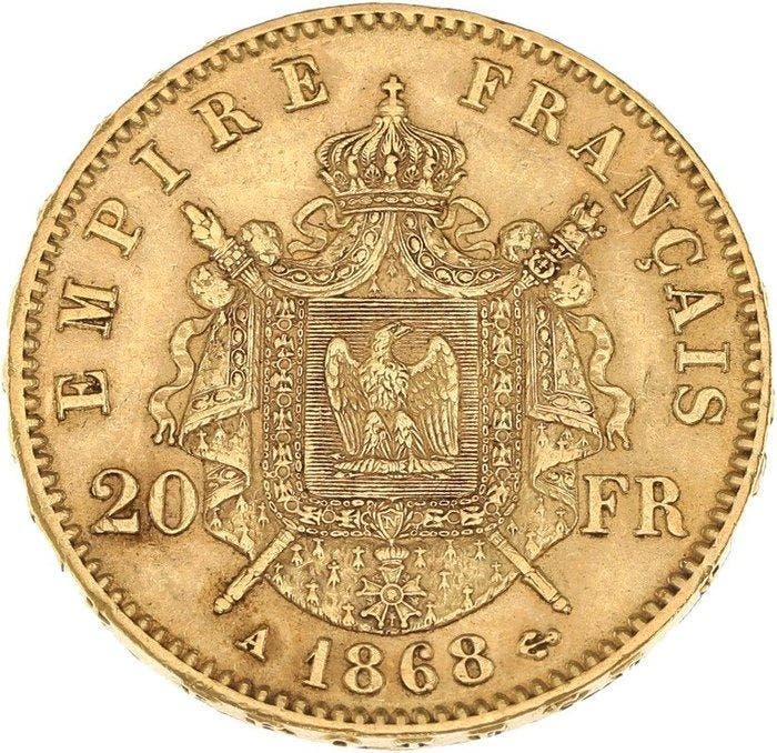 6,45 grams - Goud .900 - 20 Francs Napoleon III, Timbres & Monnaies, Métaux nobles & Lingots