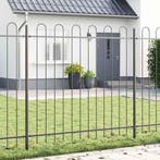 vidaXL Tuinhek 3 pcs Grijs 5,1 x 1,5 m Poedergecoat staal, Tuin en Terras, Verzenden, Nieuw