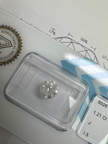 Zonder minimumprijs - 1 pcs Diamant (Natuurlijk) - 1.21 ct -
