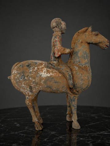 Oud-Chinees, Han-dynastie Terracotta Mingqi-funerair paard