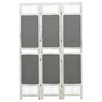 vidaXL Kamerscherm met 3 panelen 105x165 cm stof grijs, Huis en Inrichting, Verzenden, Nieuw