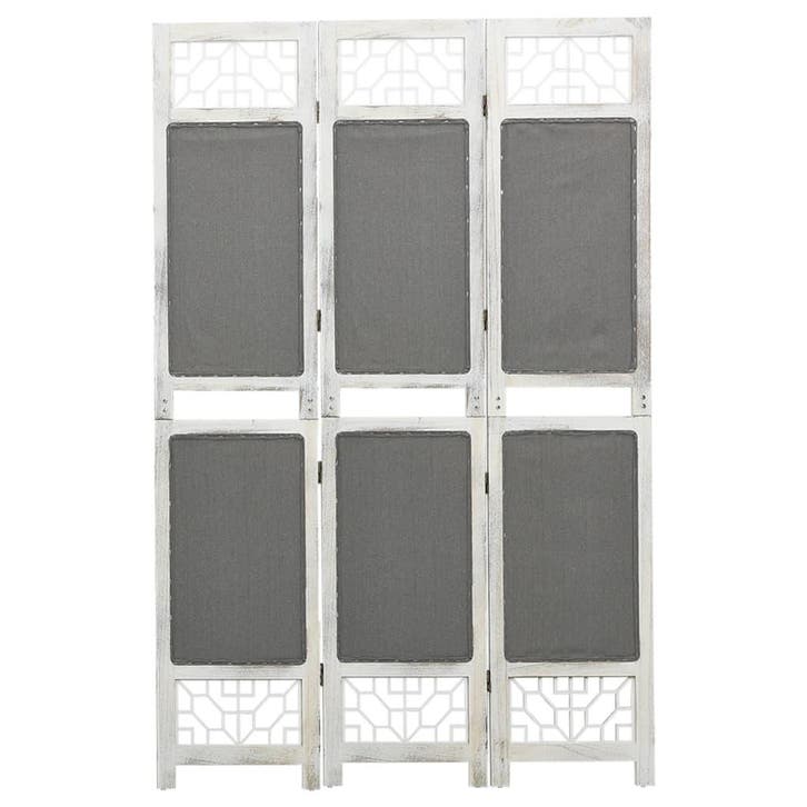 vidaXL Kamerscherm met 3 panelen 105x165 cm stof grijs, Huis en Inrichting, Woonaccessoires | Overige, Nieuw, Verzenden