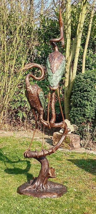 Fontein - 2010-2020 - xxl fontein koppel reiger, Antiek en Kunst, Curiosa en Brocante