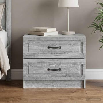 vidaXL Nachtkastje Grijs sonoma 62 x 34,5 x 44,5 cm Bewerkt, Verzenden, Nieuw