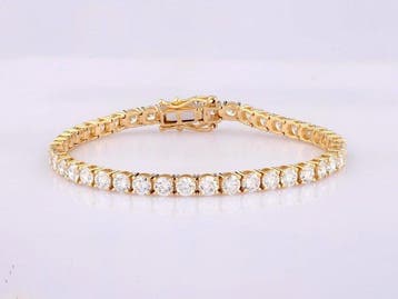 Armband - 14 karaat Geel goud - 8.46ct. tw. Diamant