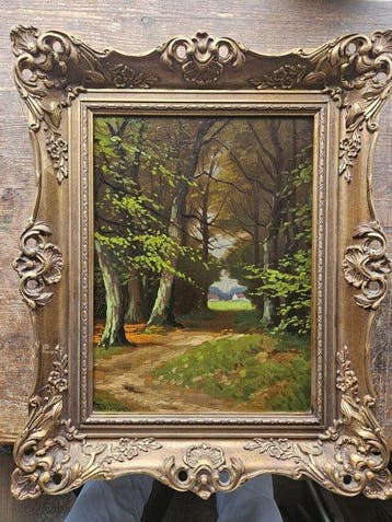 Franz van der Glas (1878-1964) - Zomers landschap met een