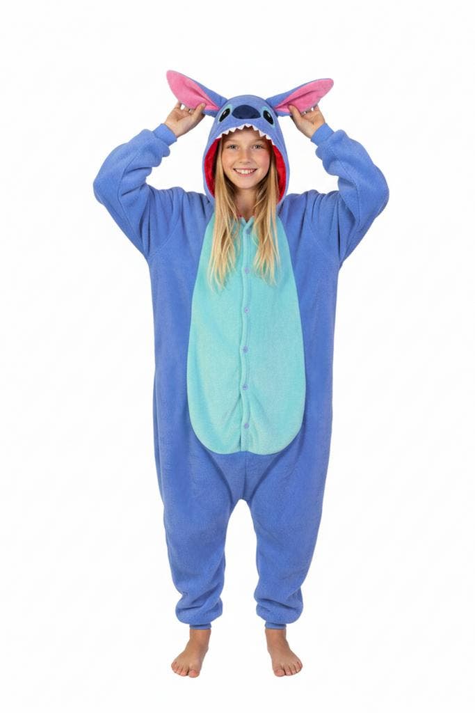 Onesie Lilo Stitch Pak Kind Blauw 110-116 Stitchpak Jumpsuit, Kinderen en Baby's, Carnavalskleding en Verkleedspullen, Nieuw, Ophalen of Verzenden