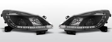 Koplampen LED DRL | geschikt voor Opel Corsa D 2006- | zwart, Auto-onderdelen, Verzenden, Nieuw, Opel