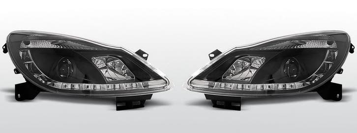 Koplampen LED DRL | geschikt voor Opel Corsa D 2006- | zwart, Auto-onderdelen, Verlichting, Nieuw, Opel, Verzenden