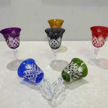 Verre à eau (6) - Cristal - 6- Gobelet en cristal de Bohême