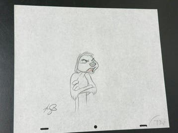 Walt Disney - Originele animatietekening van Timon - Timon &, Collections, Disney
