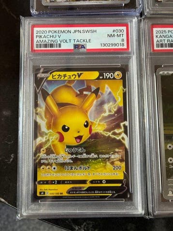 Pokémon - 6 Graded card - Kangaskhan, Machoke, Pikachu V,, Nieuw