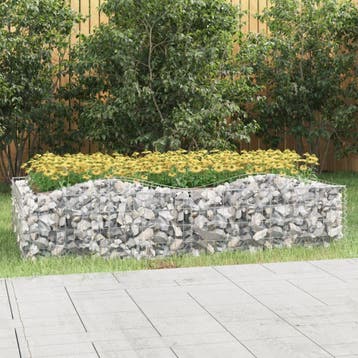 vidaXL Schanskorf gewelfd verhoogd 200x100x50 cm, Tuin en Terras, Bloempotten, Verzenden, Nieuw