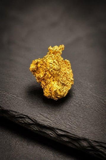Goud Goud nugget - Hoogte: 7.4 mm - Breedte: 5.05 mm- 1.15 g