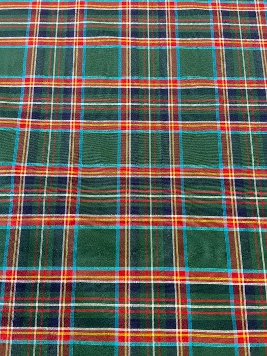 Exclusieve Schotse ruitstof van katoenmengsel, in draad, Antiquités & Art, Tapis & Textile