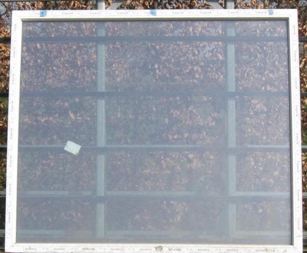 pvc raam , chassis ,venster 205 x 175 wit / zwart ral 9011, Doe-het-zelf en Bouw, Raamkozijnen en Schuifdeuren, Inclusief glas